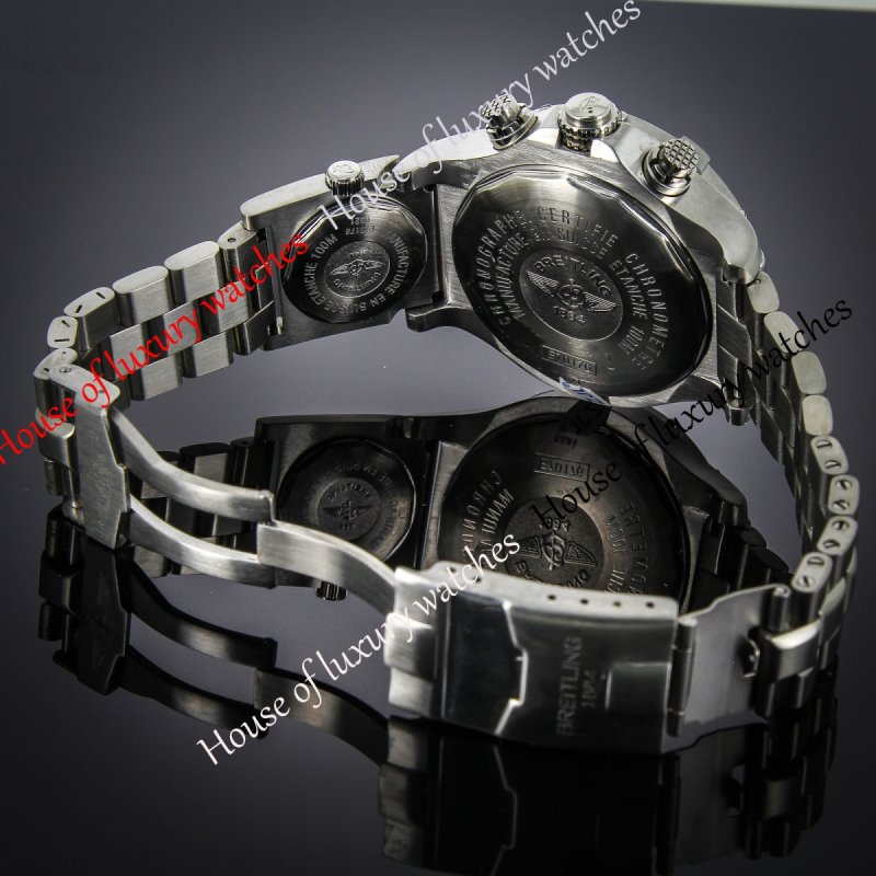 Копия Часы Breitling 1884 Chronometre Duos Time Silver-Blue H100649