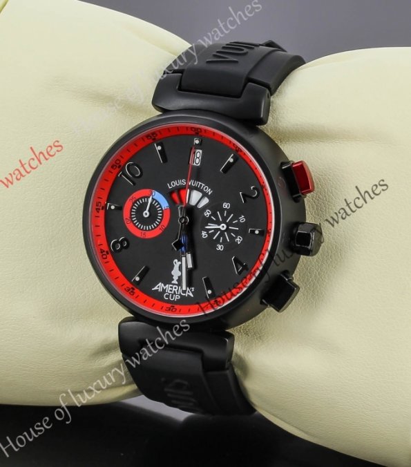 Копия Часы Louis Vuitton America Cup Black-Red H101035