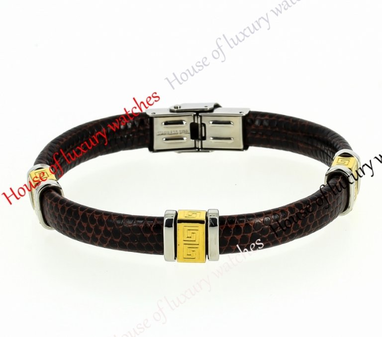 Копия  Мужской кожаный браслет H400021