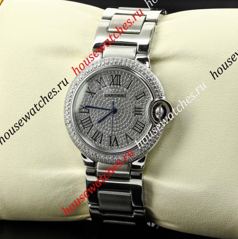 Копия Часы Cartier Ballon Bleu de Cartier Whis Tiggling Diamonds H101915