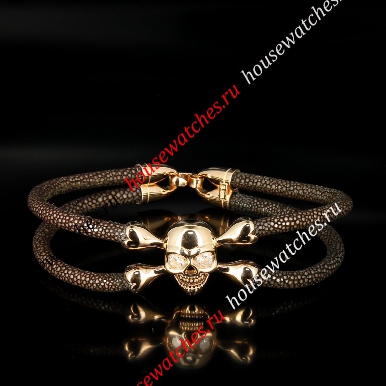 Копия  Мужской кожаный браслет H400041