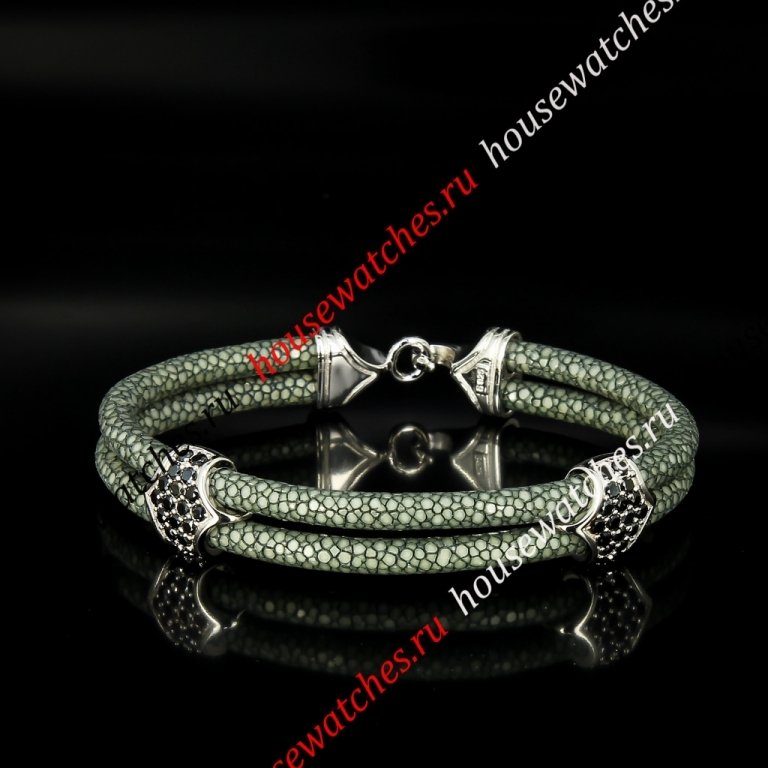 Копия Мужской кожаный браслет H400044