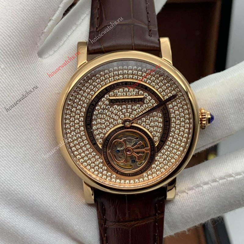Копия Часы Cartier Rotonde de Cartier Tourbillon Mysterieux H103604
