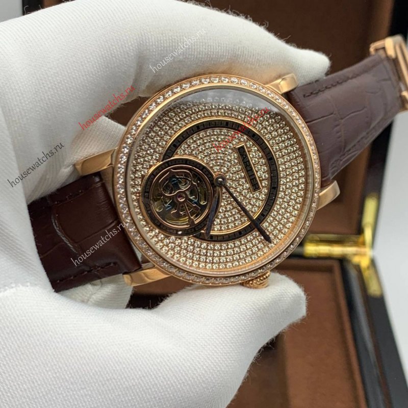 Копия Часы Cartier Rotonde de Cartier Tourbillon Mysterieux H103604