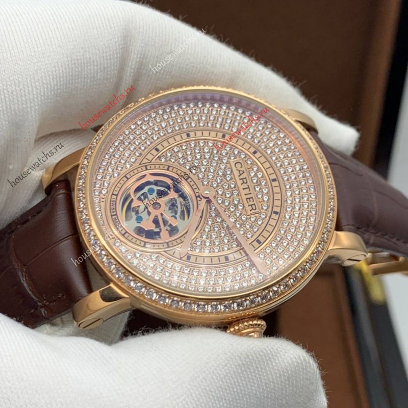Копия Часы Cartier Rotonde de Cartier Tourbillon Mysterieux H103604