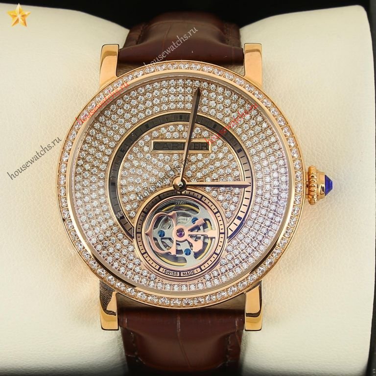 Копия Часы Cartier Rotonde de Cartier Tourbillon Mysterieux H103604