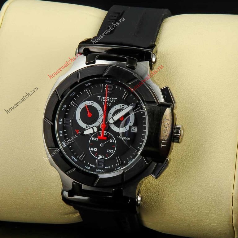 Копия  Tissot T-Race Chronograph Mens Black Dia Hbf0003