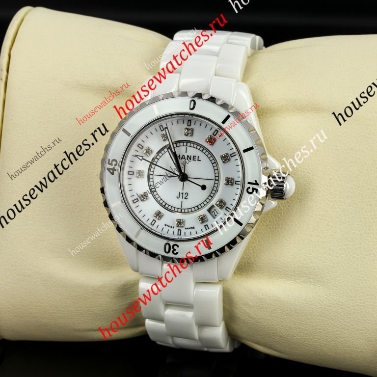 Копия  Chanel J12 White Ceramic Hbf0075