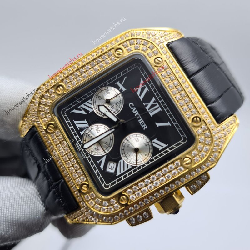 Копия Часы Cartier Santos 100 H104717