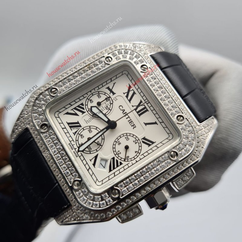 Копия Часы Cartier Santos 100 H104719