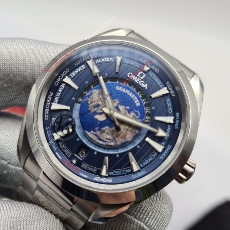 Копия Часы Omega Seamaster Aqua Terra GMT Worldtimer HЭ534