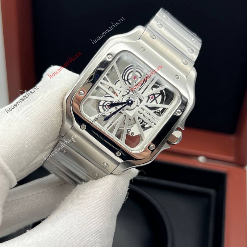 Копия Часы Cartier Santos Dumont Skeleton H105947