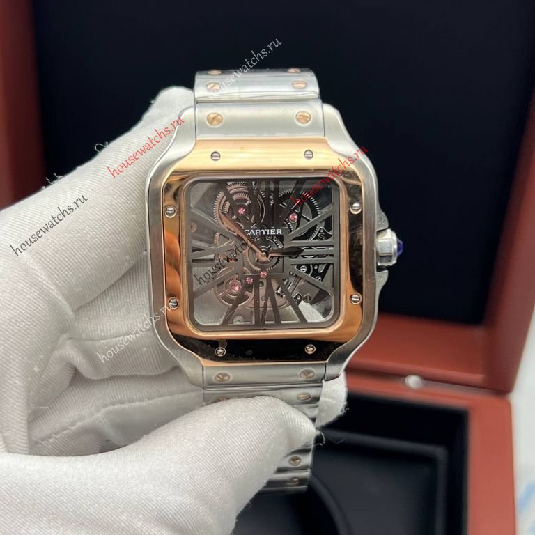 Копия Часы Cartier Santos Dumont Skeleton H105948