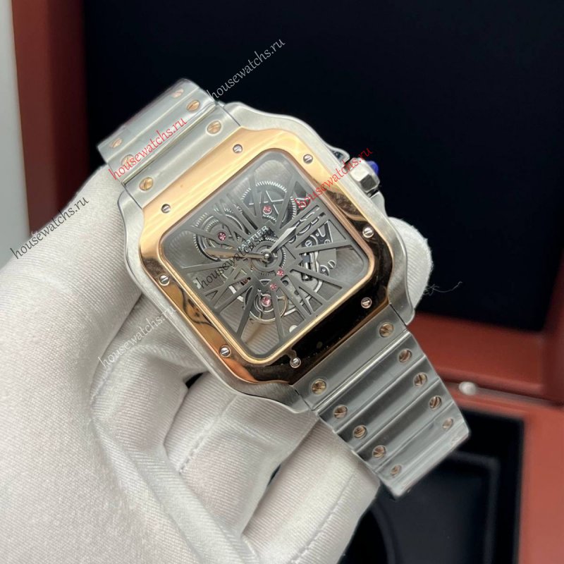Копия Часы Cartier Santos Dumont Skeleton H105948