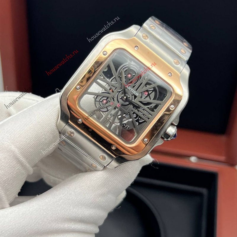 Копия Часы Cartier Santos Dumont Skeleton H105948