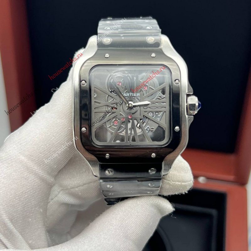 Копия Часы Cartier Santos Dumont Skeleton H105950