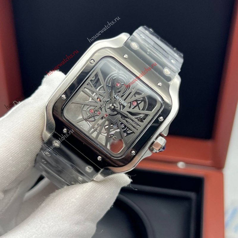 Копия Часы Cartier Santos Dumont Skeleton H105950