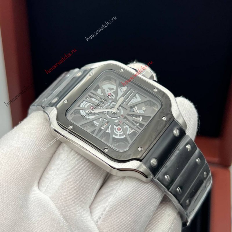 Копия Часы Cartier Santos Dumont Skeleton H105950