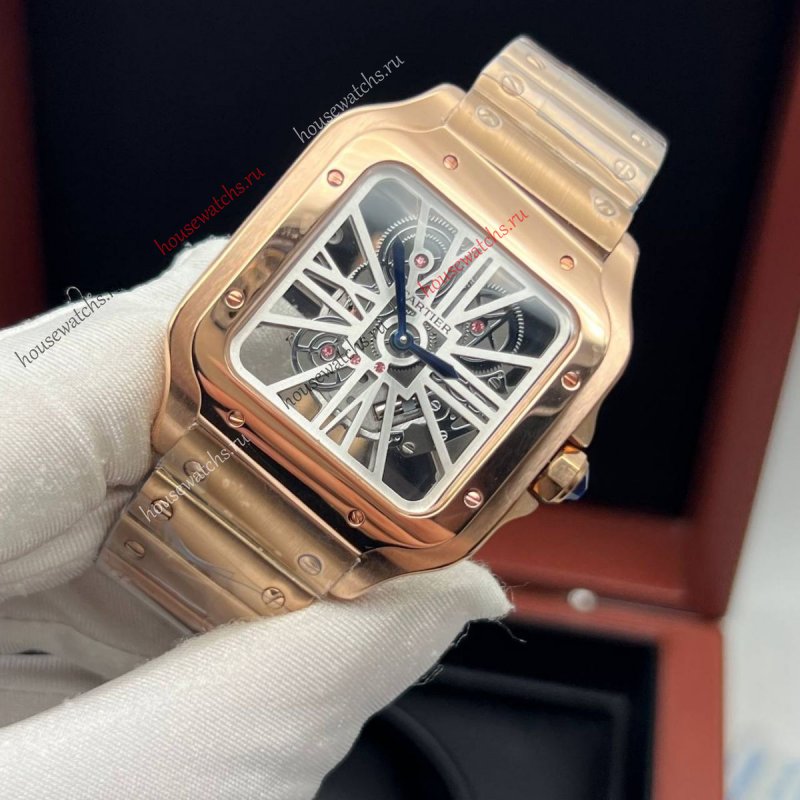 Копия Часы Cartier Santos Dumont Skeleton H105951