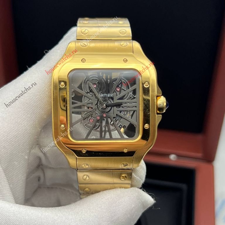 Копия Часы Cartier Santos Dumont Skeleton H105952