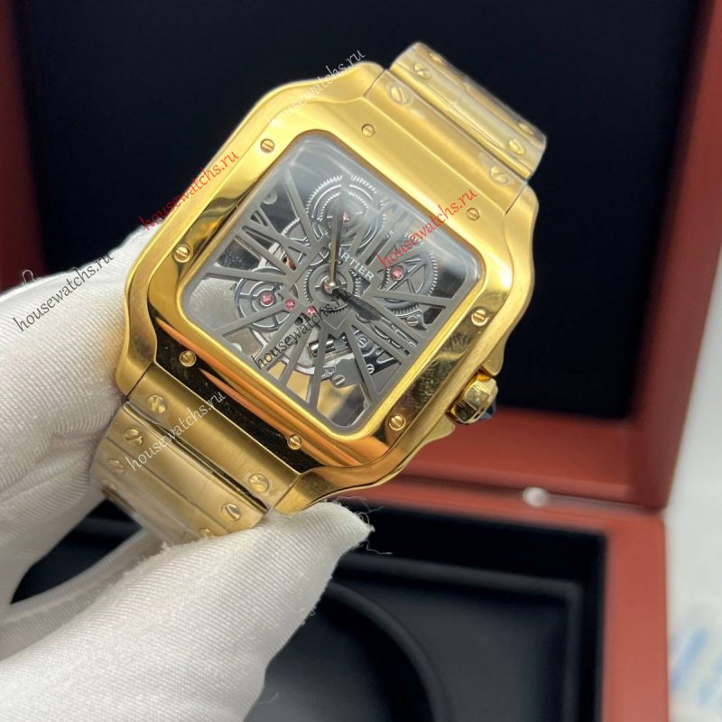 Копия Часы Cartier Santos Dumont Skeleton H105952