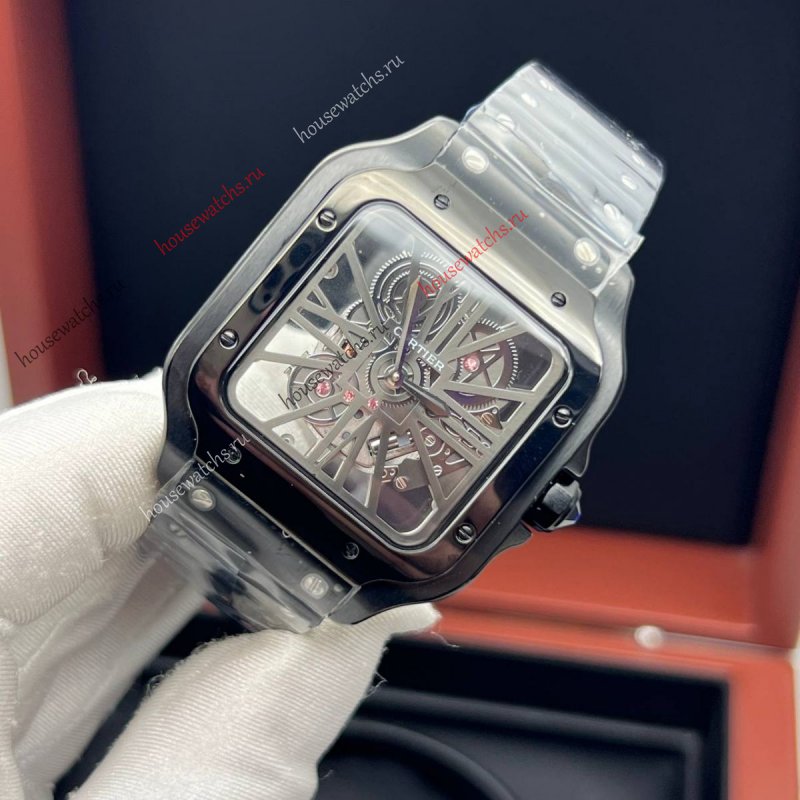 Копия Часы Cartier Santos Dumont Skeleton H105953